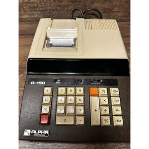 Alpha A150 Electronic Printing Calculator Vintage Office‎ Co Operatives Inc